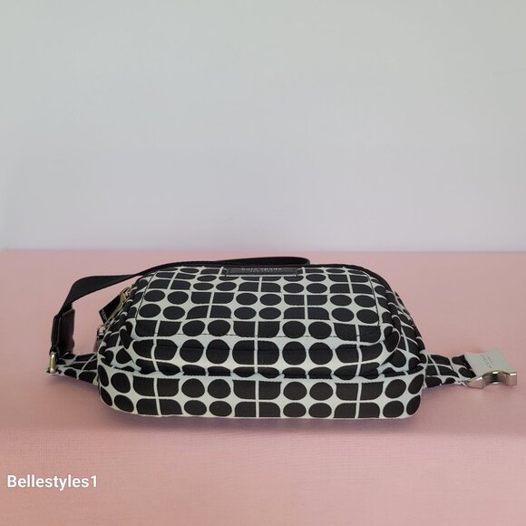 KATE SPADE Belt Bag Noel Jacquarded Printed Fabric Bag- Black Multi ⭐ - Picture 8 of 16